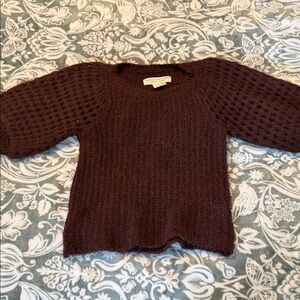 saltwater LUXE maroon Knit Scoop Neck Sweater